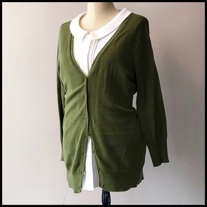 ModCloth Charter School Cardigan in Fern 4X
